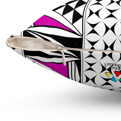 Southwest Sunrise in Pink Square Pillow