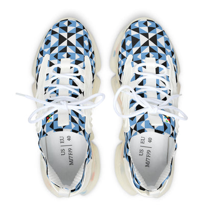 Sacred Mountains in Blue Women's Mesh Sneakers