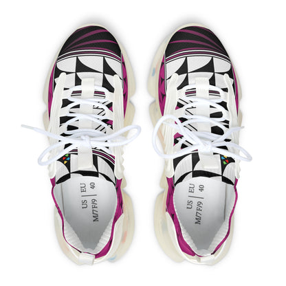 Feather Blessing on Pink Women's Mesh Sneakers