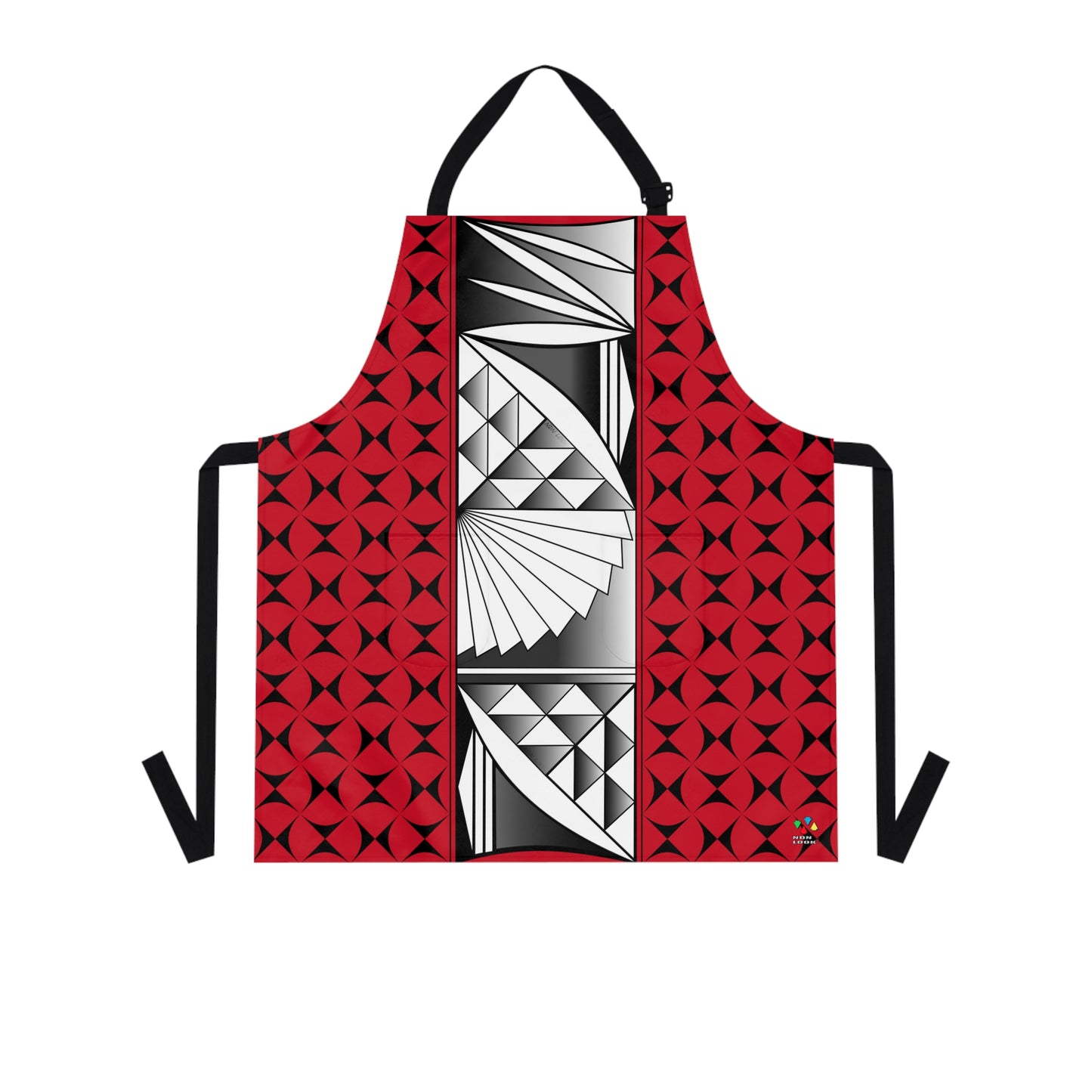 Chrome Sunrise in Dark Red Two Pocket Apron