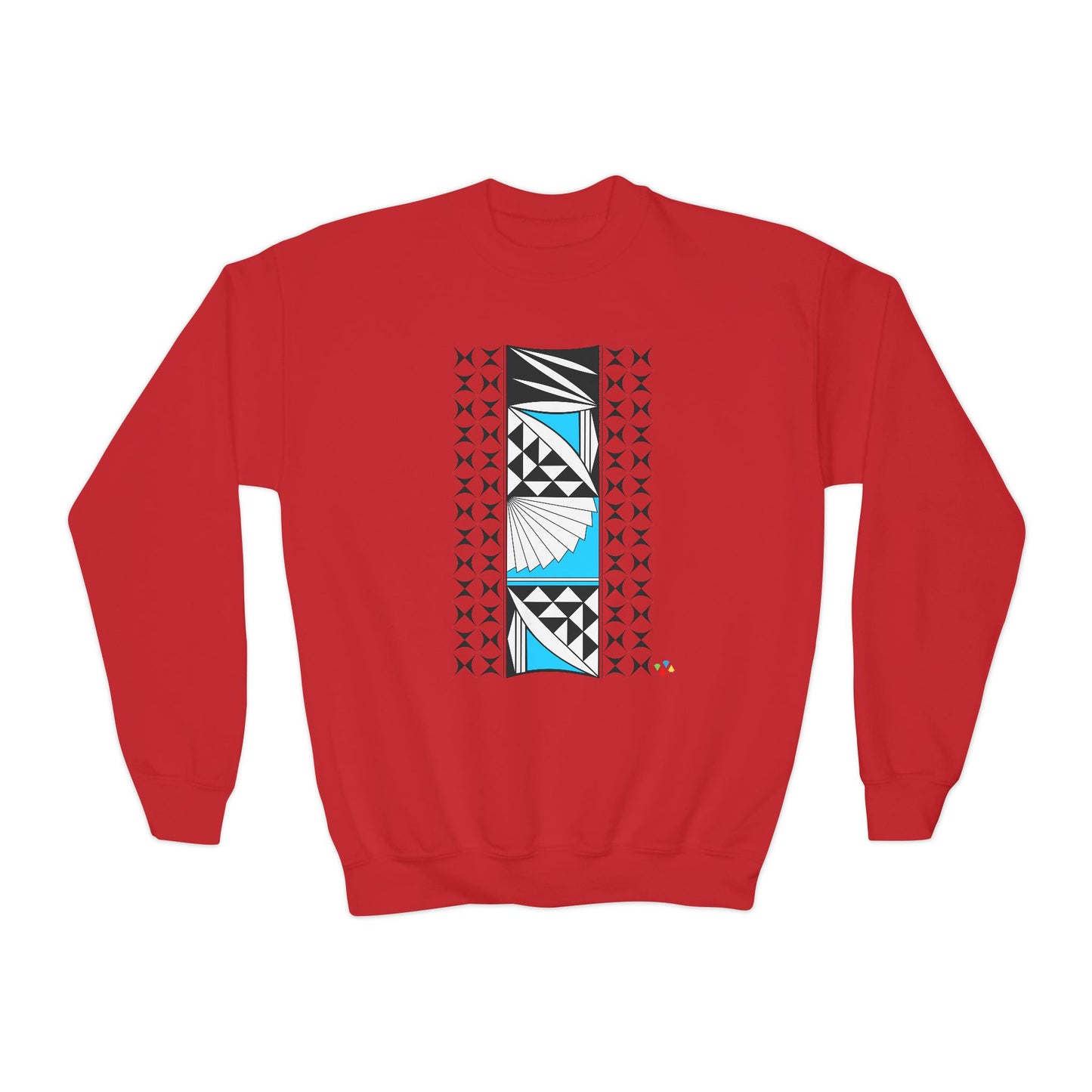 Southwest Sunrise in Turquoise Youth Crewneck Sweatshirt