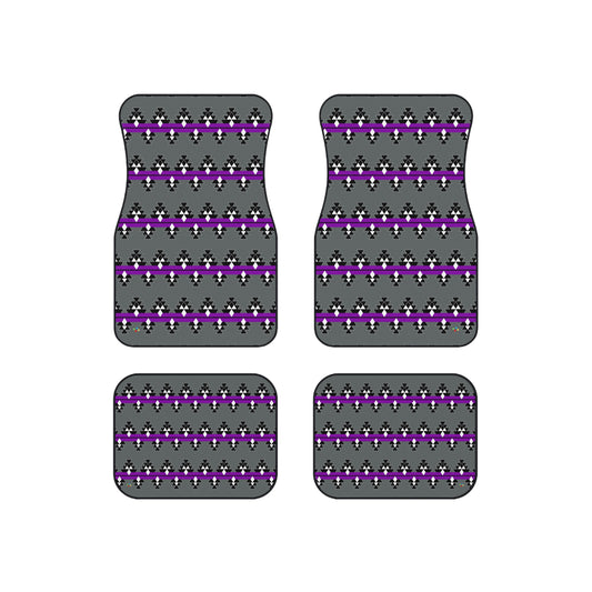 Purple Native Woven Stories Car Mats (Set of 4)