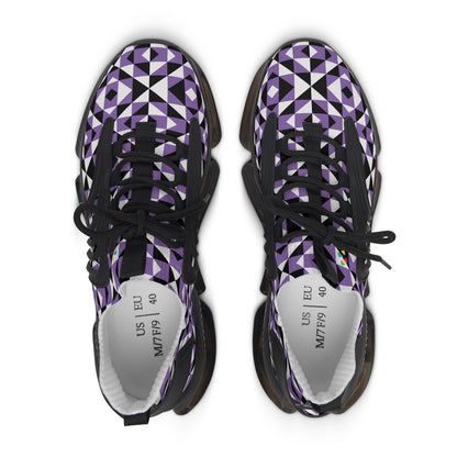 Sacred Mountains in Purple Women's Mesh Sneakers