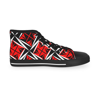 Sacred Winds in Red High Top Sneakers