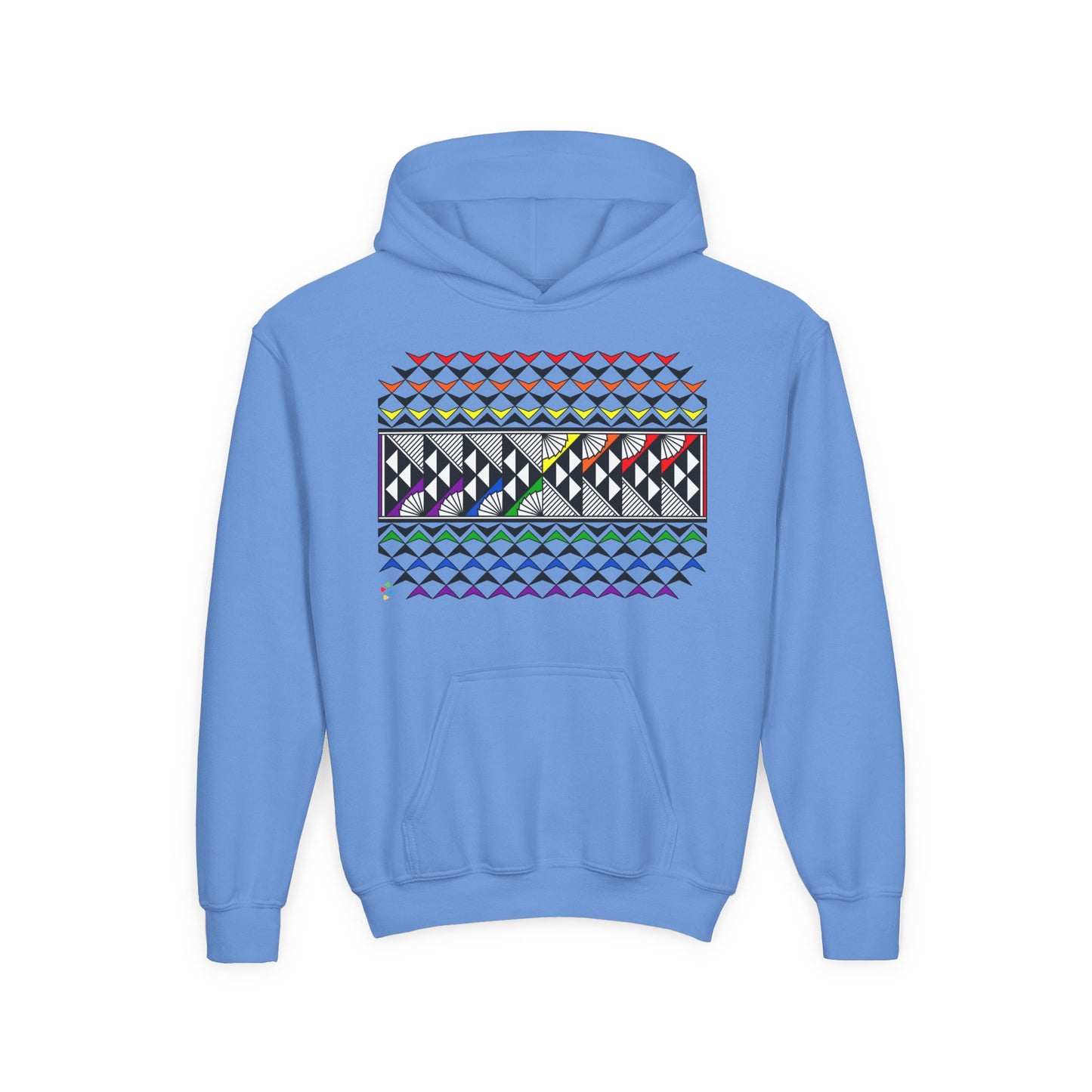 Rainbow Rain and Sun Youth Heavy Blend Hooded Sweatshirt