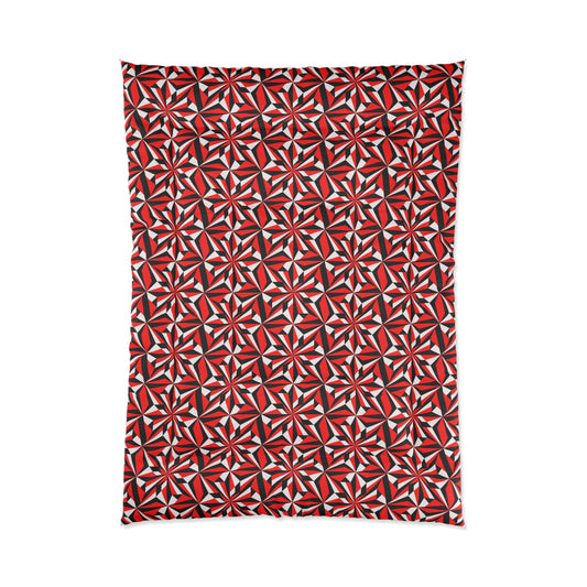 Southwest Desert Flower in Red Comforter