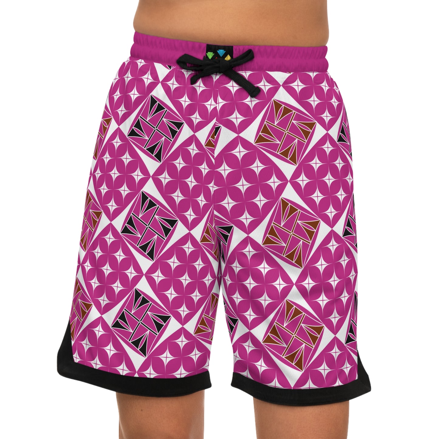 Sacred Universe in Pink Basketball Rib Shorts
