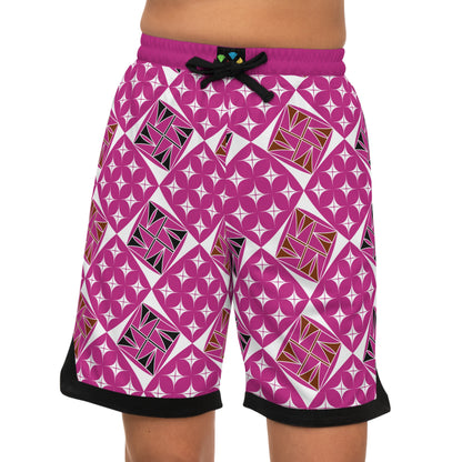 Sacred Universe in Pink Basketball Rib Shorts