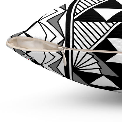 Sun and Rain in Gray Spun Polyester Square Pillow