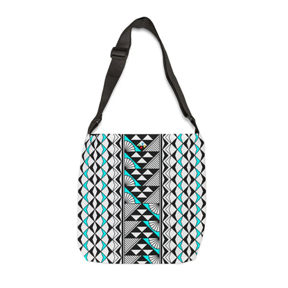 Turquoise Native Sun and Rain Adjustable Tote Bag