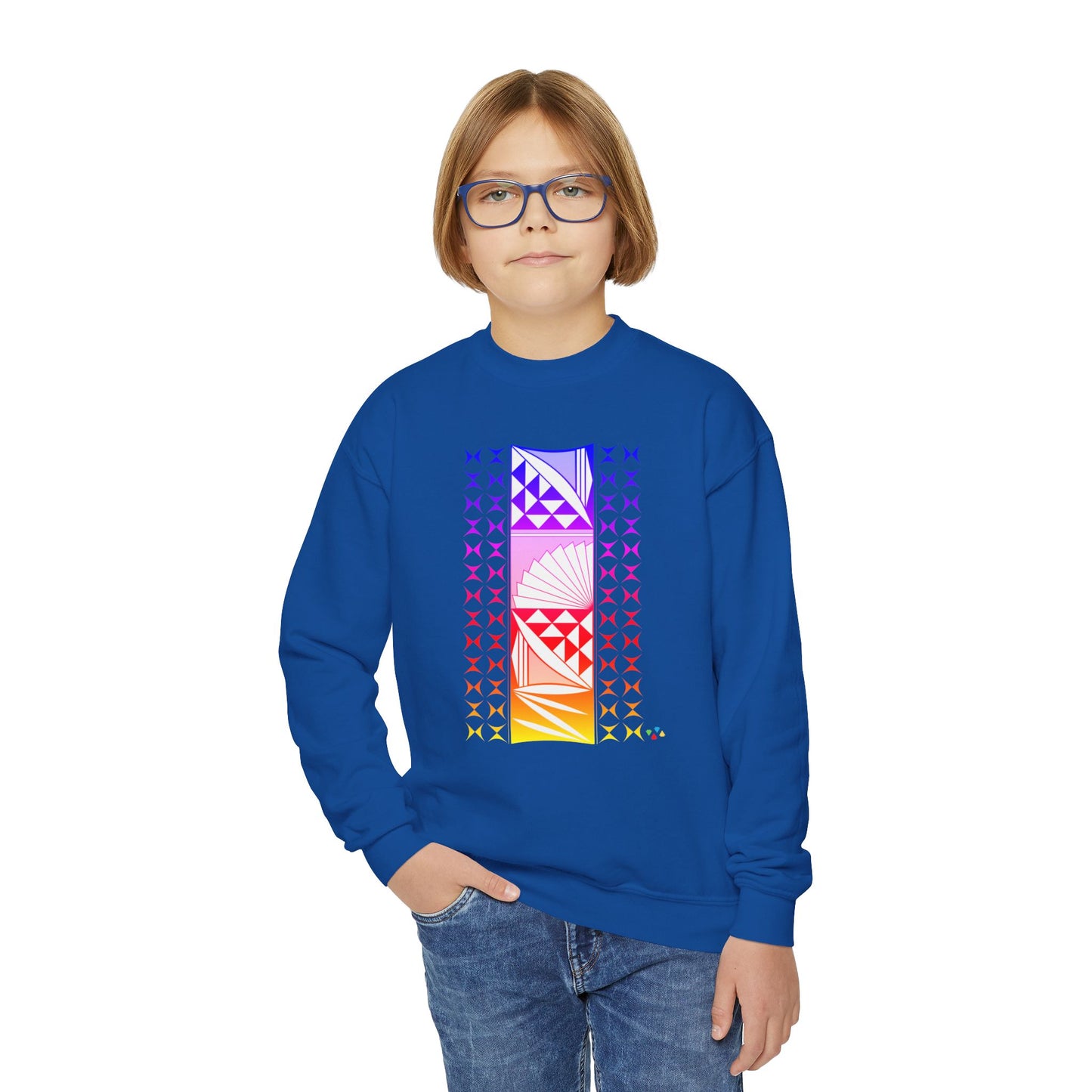 Rainbow Sunrise Youth Crewneck Sweatshirt