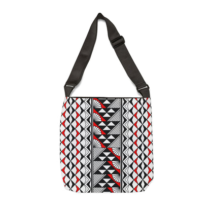 Red Native Sun and Rain Adjustable Tote Bag