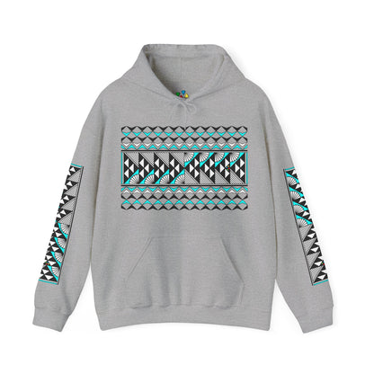 Sun and Rain in Turquoise Unisex Hoodie