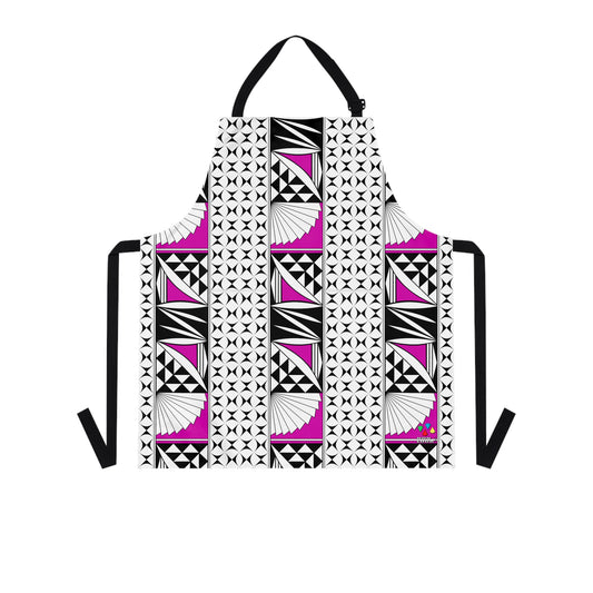 Southwest Sunrise 3 Row Pink Two Pocket Apron