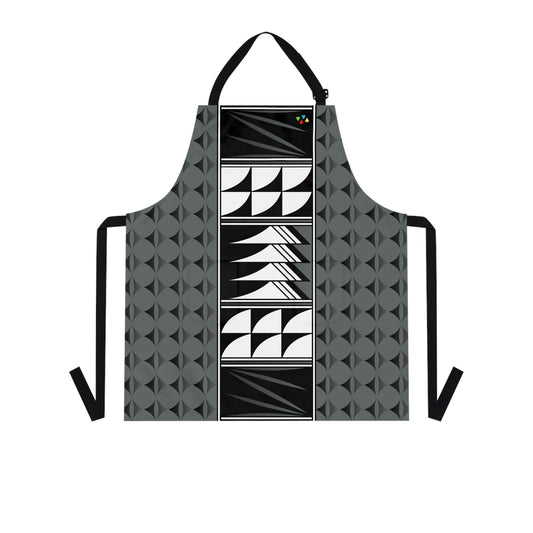 Feather Blessing on Dark Gray Two Pocket Apron