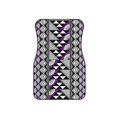 Sun and Rain in Purple Car Mats (Set of 4)