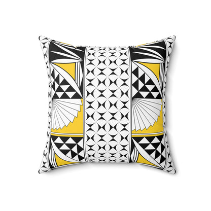 Southwest Sunrise in Yellow Square Pillow