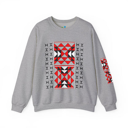 Sacred Mountains in Red Unisex Sweatshirt
