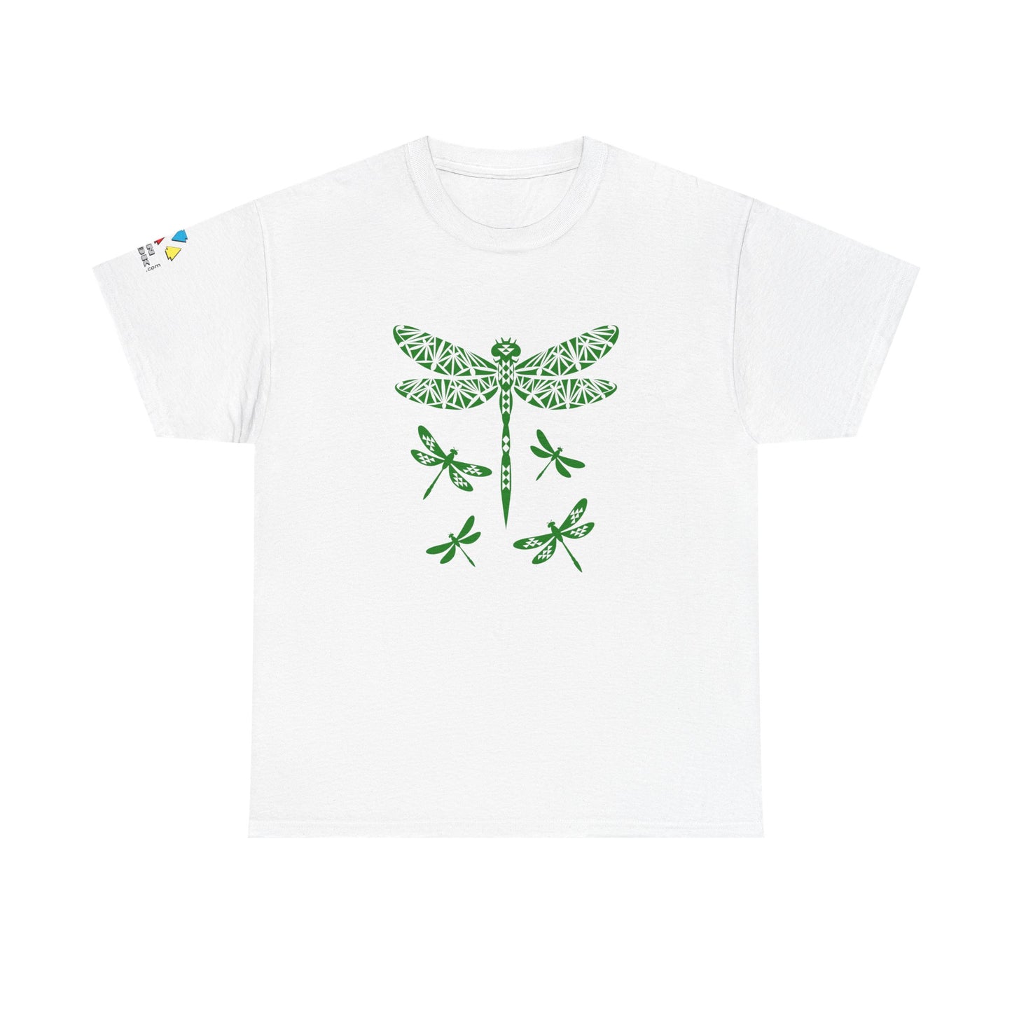 Native Dragonfly in Green Gildan Unisex Tee
