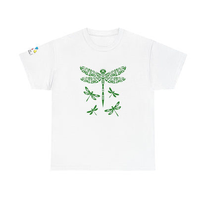 Native Dragonfly in Green Gildan Unisex Tee