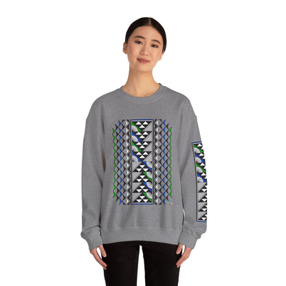 Sun and Rain in Green/Blue Unisex Sweatshirt