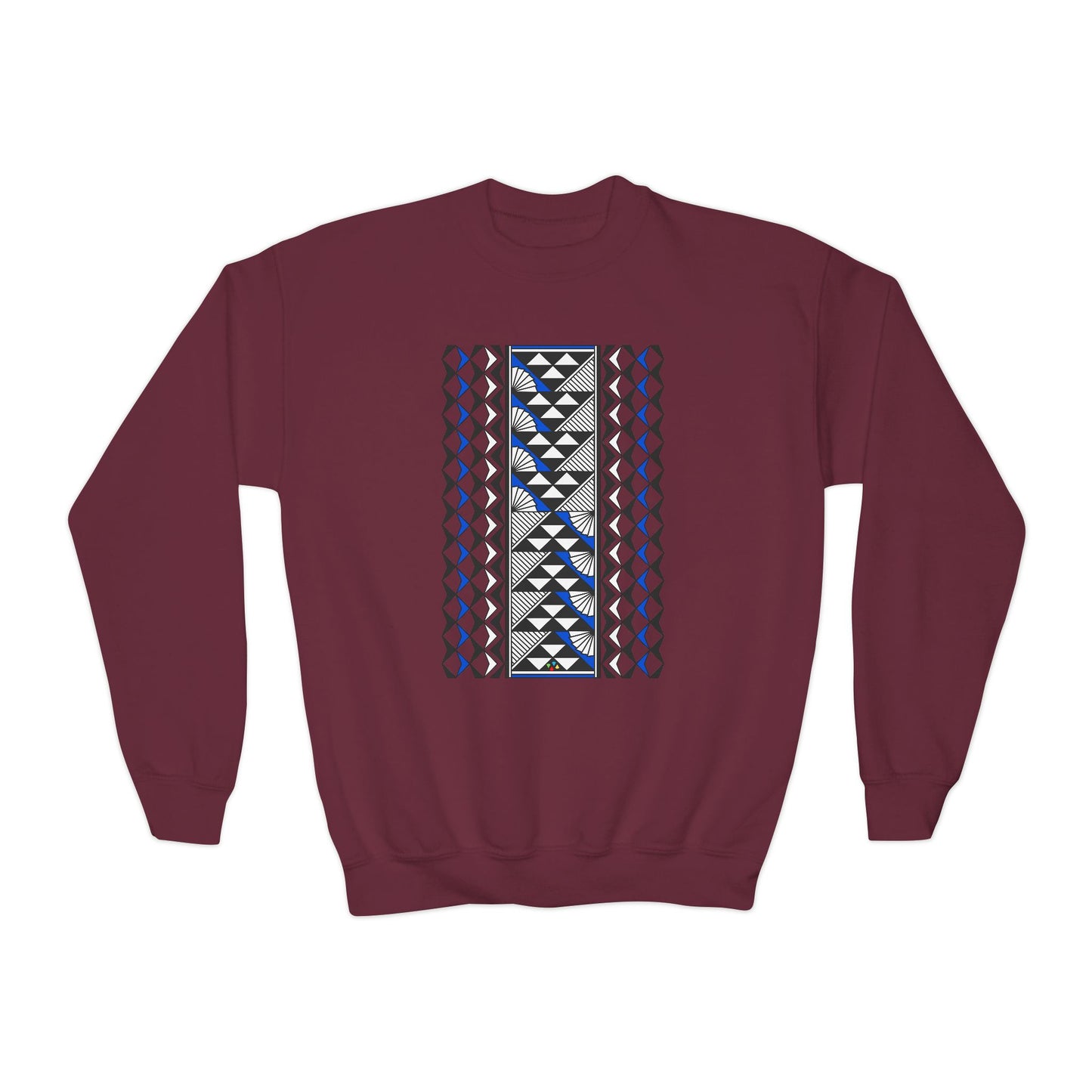 Rain and Sun in Blue Youth Crewneck Sweatshirt