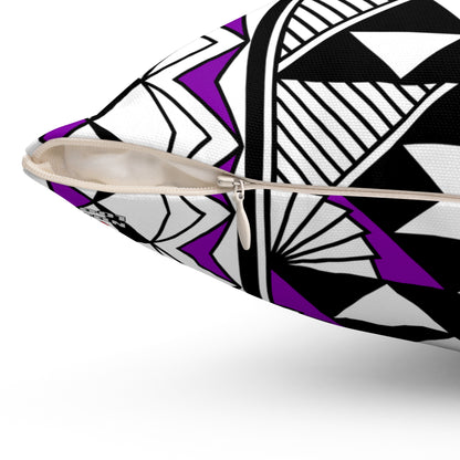 Sun and Rain in Purple Spun Polyester Square Pillow