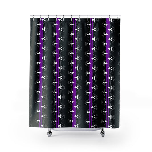 Purple Native Woven Stories Shower Curtains