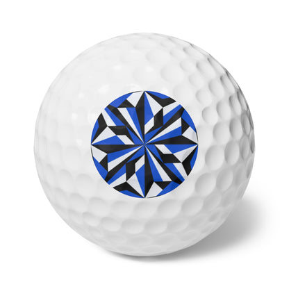 Desert Flower in Blue Golf Balls, 6pcs