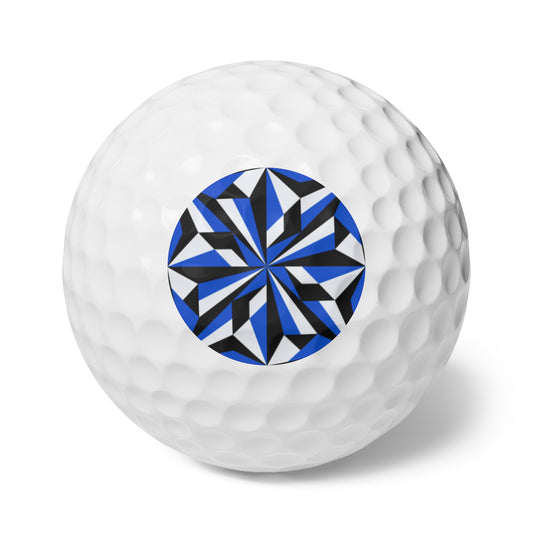 Desert Flower in Blue Golf Balls, 6pcs