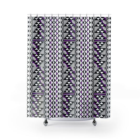 Southwest Rain and Sun in Purple Shower Curtains