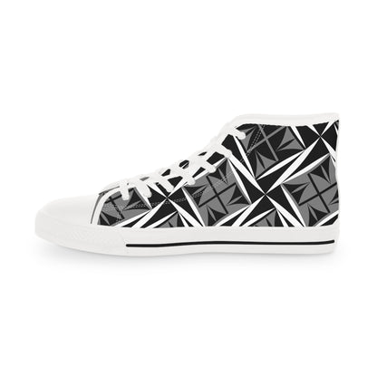 Sacred Winds in Charcoal High Top Sneakers