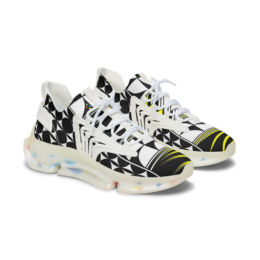 Feather Blessing in Yellow Women's Mesh Sneakers