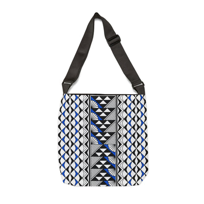 Blue Native Sun and Rain Adjustable Tote Bag