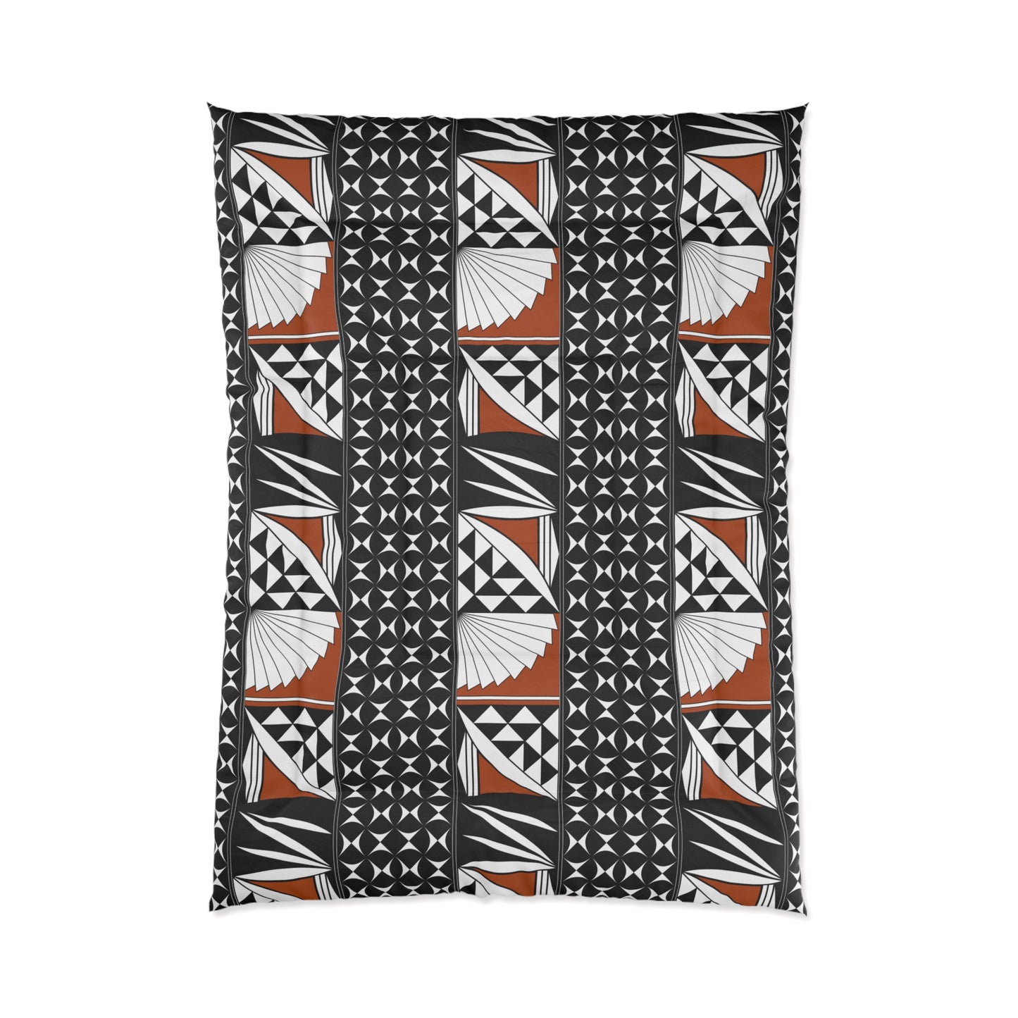Southwest Sunrise on Black Comforter