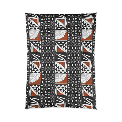 Southwest Sunrise on Black Comforter