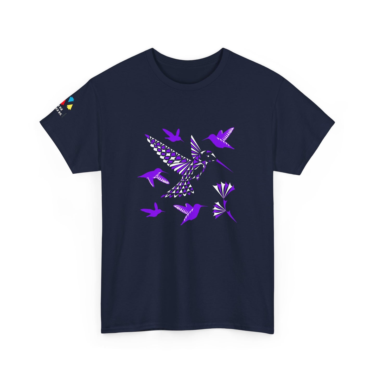 Hummingbird Blessing in Purple Gildan Unisex Tee