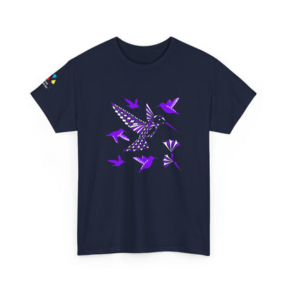 Hummingbird Blessing in Purple Gildan Unisex Tee