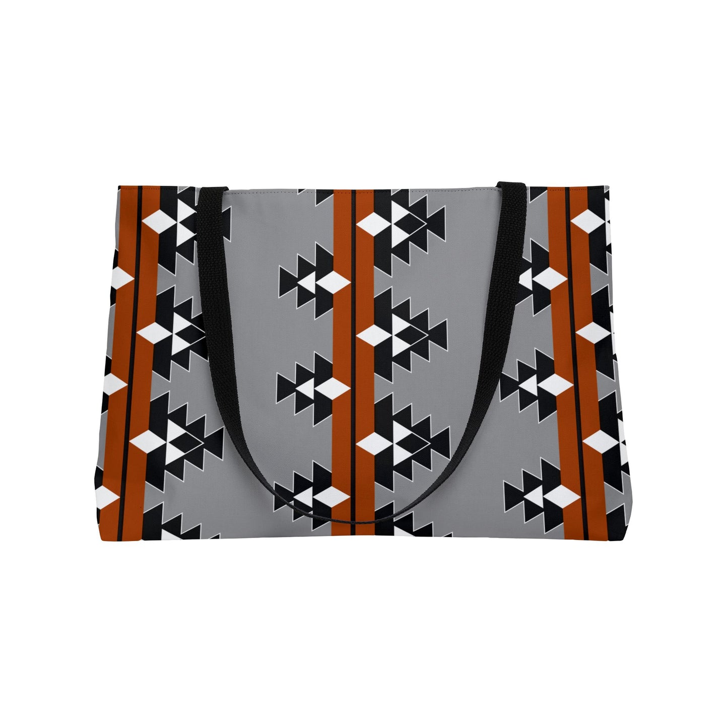 Native Woven Stories in Rust Weekender Tote Bag