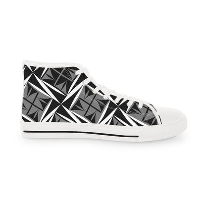 Sacred Winds in Charcoal High Top Sneakers
