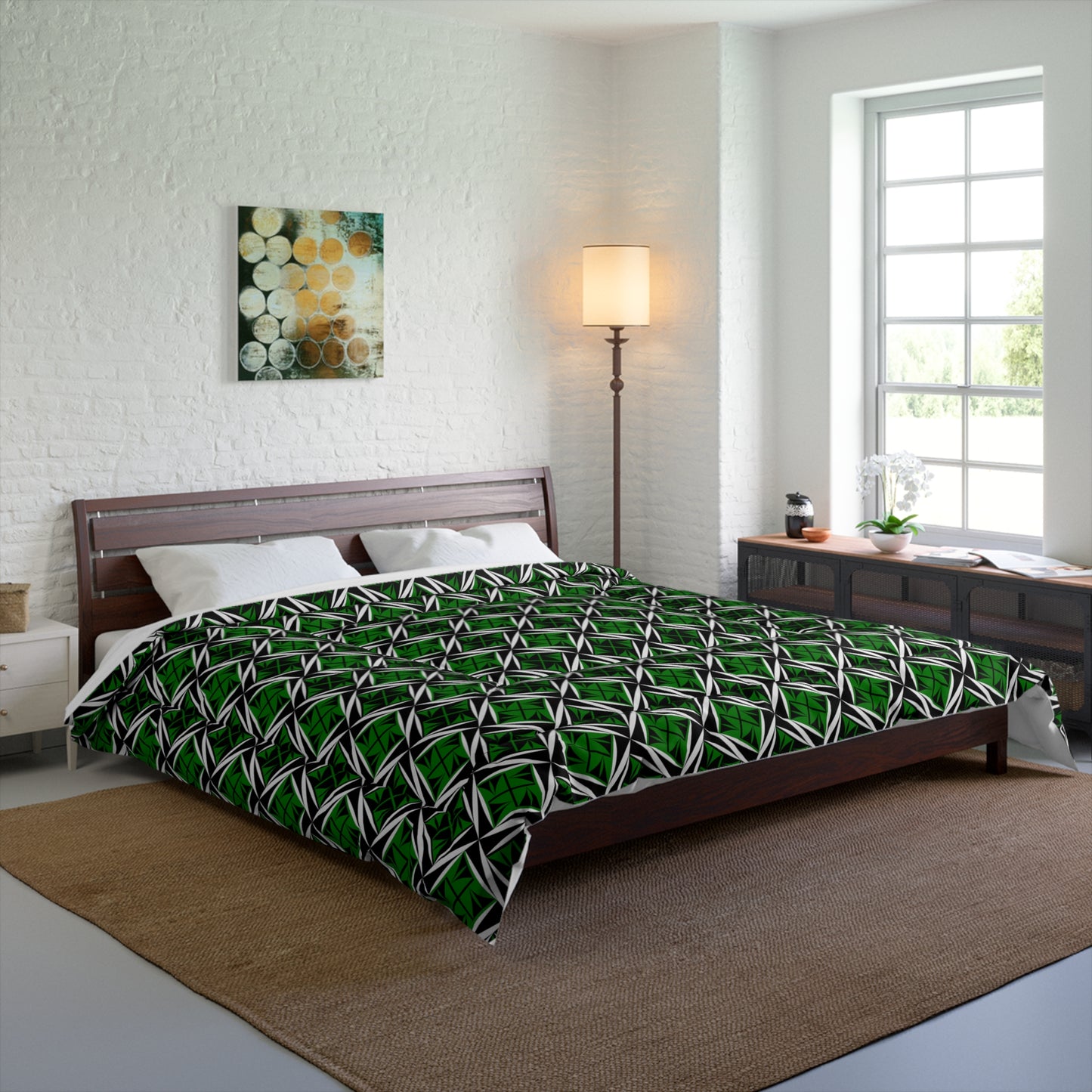Sacred Winds in Green Comforter