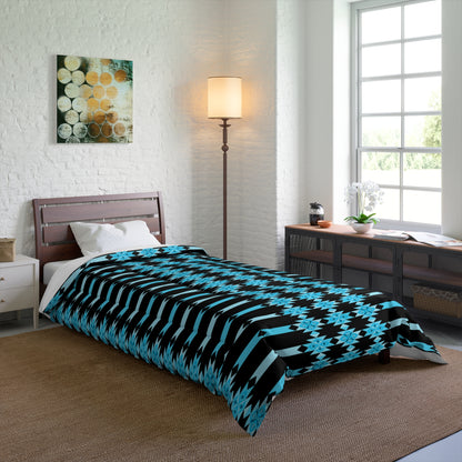 Southwest Desert Diamonds in Turquoise Comforter
