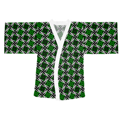 Sacred Winds in Green Kimono Robe – Where Comfort Meets Native Grace