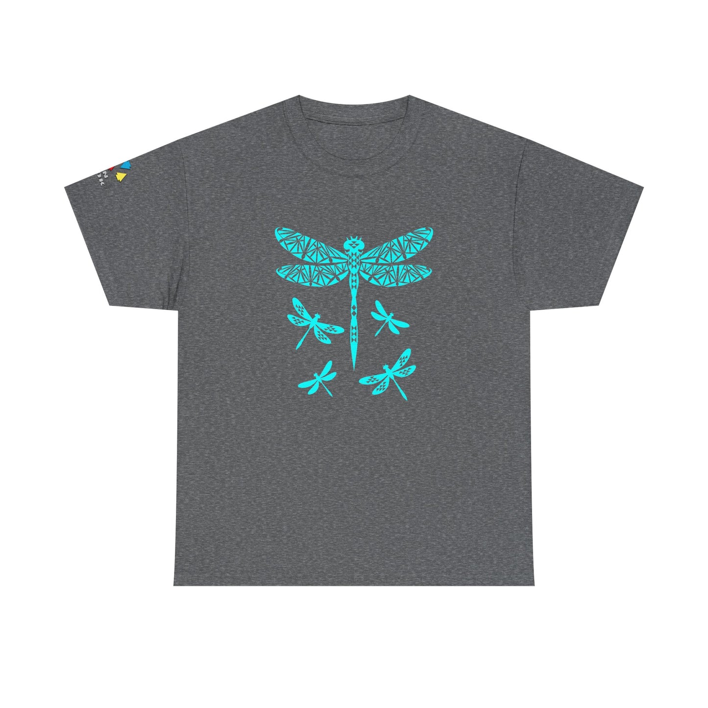 Native Dragonfly in Teal Gildan Unisex Tee