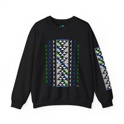 Sun and Rain in Green/Blue Unisex Sweatshirt