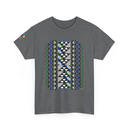 Sun and Rain in Blue/Green Gildan Unisex Tee