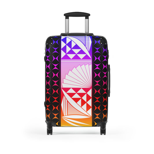 Rainbow Sunrise on Black Suitcases