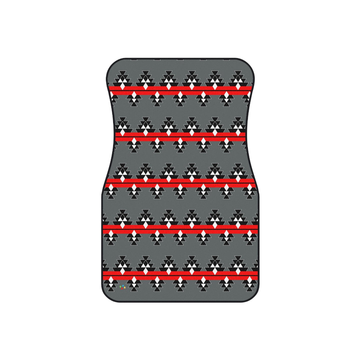 Red Native Woven Stories Car Mats (Set of 4)