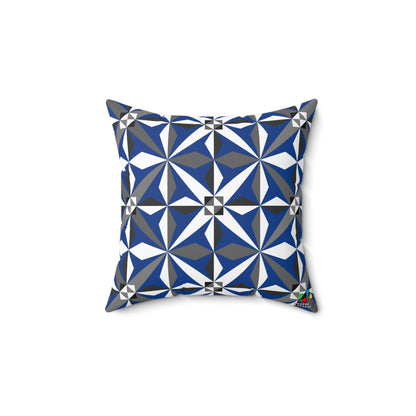 Morning Star in Blue Square Pillow