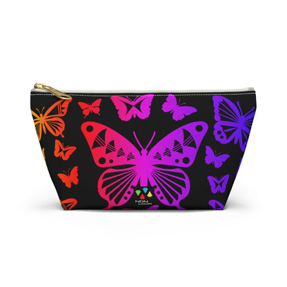 Rainbow Butterflies Pouch w T-bottom